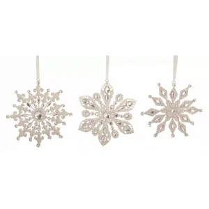 64982DS | Melrose International Set of 12 Gem Snowflake