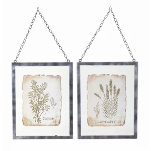 78113DS | Melrose International Set of 2 Lavender/Thyme