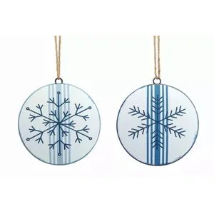 80448DS | Melrose International Set of 12 Snowflake Metal