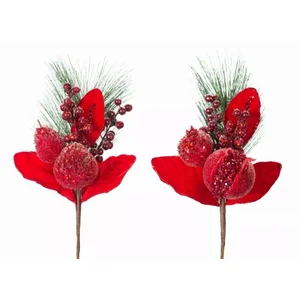 77391DS | Melrose International Set of 8 Pomegranate and