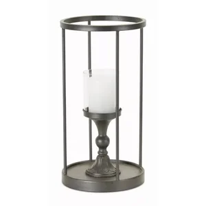 78061DS | Melrose International Elegant Iron/Glass Candle