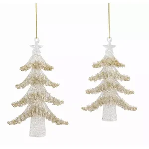80908DS | Melrose International Set of 6 Glass Tree