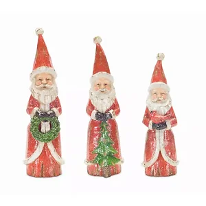 76775DS | Melrose International Charming Hand-Carved Santa