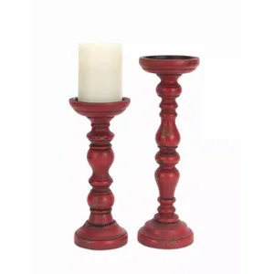 54680DS | Melrose International Set of 2 Antique Wood