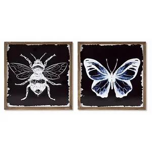 78109DS | Melrose International Set of 2 Framed Bee and