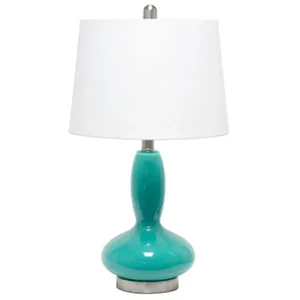 LHT-5001-TL | All The Rages Inc Teal Glass Dollop Table