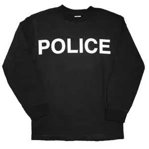 Fox 64-648 XXXL Police Long Sleeve T-shirt Black 3xl