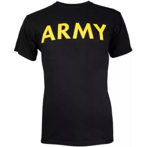 Fox 64-619 L Army Black T-shirt Yellow Imprint - Large