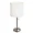 LT2024-WHT | All The Rages Inc Brushed Steel Stick Lamp