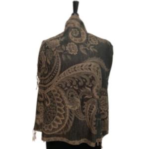 In IN118 Pattern Pashmina Black