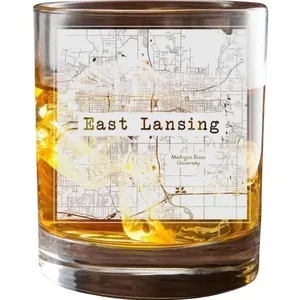 CTGELMI | College Town Glasses Set of 2 East Lansing