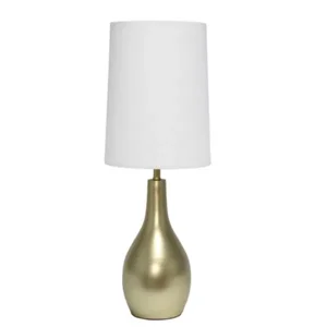 LT3303-GLD | All The Rages Inc Gold Tear Drop Table Lamp