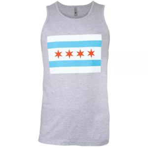 Fox 64-703 S Mens Tank Top Grey - Chicago Flag Small