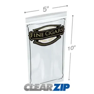 International Plastics Inc 5x10 Clear Zipper Lock Bags for