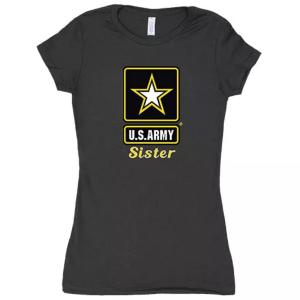 Fox 64-0917 S Women's Cotton Tee Army Star Sister - Black Small