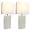 LC2000-WHT-2PK | All The Rages Inc Modern White Leather