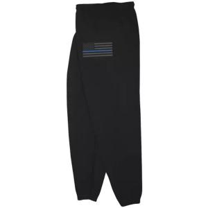 Fox 64-7482 M Usa Flagthin Blue Line Mens Sweatpant Black - Medium