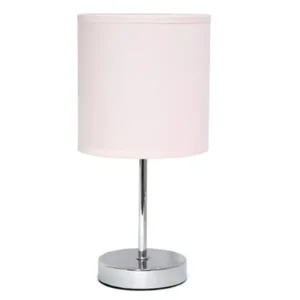 LT2007-BPK | All The Rages Inc Blush Pink Chrome Mini Table