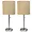 LC2001-TAN-2PK | All The Rages Inc Brushed Steel Stick Lamp
