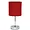 LT2007-RED | All The Rages Inc Compact Chrome Table Lamp