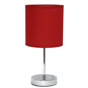 LT2007-RED | All The Rages Inc Compact Chrome Table Lamp