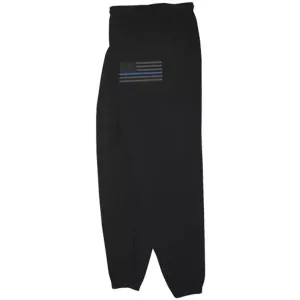 Fox 64-7482 XL Usa Flagthin Blue Line Mens Sweatpant Black - Xl