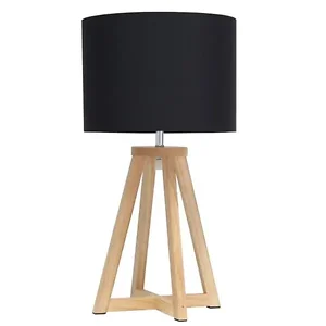LT1069-NBK | All The Rages Inc Natural Wood Table Lamp with