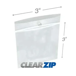 CZH20303 | International Plastics Inc 3x3 Clearzip Lock Top