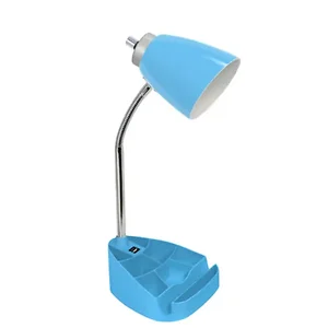 LD1056-BLU | All The Rages Inc Blue Gooseneck Desk Lamp
