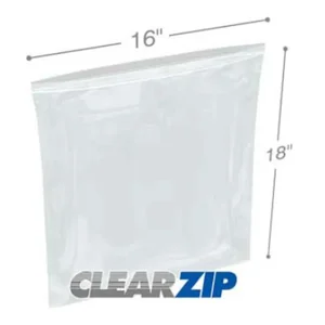 International Plastics Inc 16 x 18 Inch Clearzip Lock Top