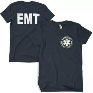 Fox 64-621 L Emt T-shirt Navy 2-sided White Imprint - Large