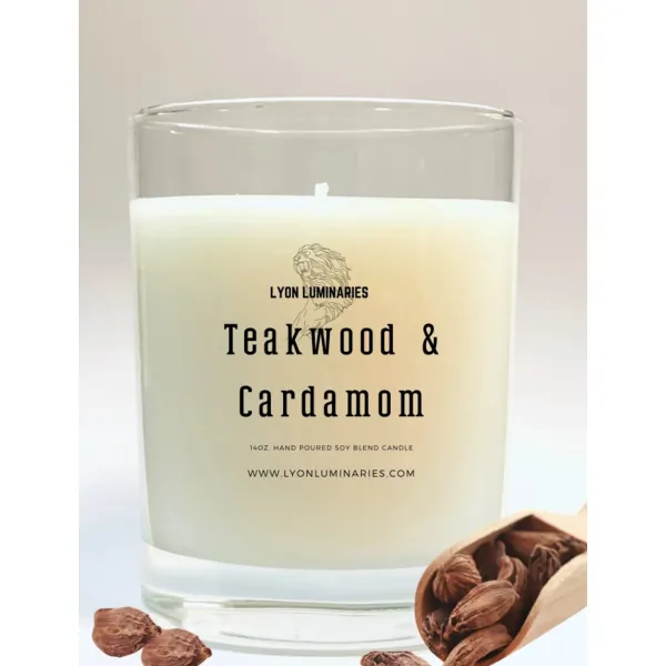 Lyon T-TWC-1 Teakwood + Cardamom Soy Blend Tumbler Candle