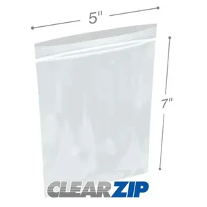 CZ1250507 | International Plastics Inc 5 x 7 Inch Clearzip