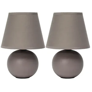 LT2008-GRY-2PK | All The Rages Inc Gray Mini Ceramic Globe