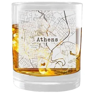 CTGATGA | College Town Glasses College Town Etched Map