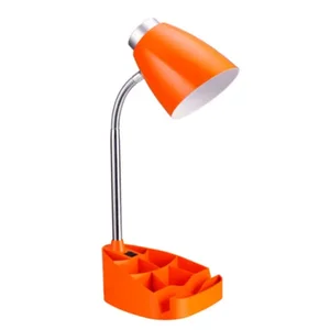 LD1002-ORG | All The Rages Inc Orange Gooseneck Desk Lamp