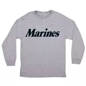 Fox 64-63 XXL Marines Long Sleeve T-shirt Grey 2xl