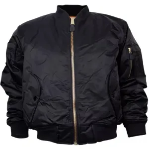 Fox 60-11BLX BLACK XXL Ma-1 Flight Jacket - Black - 2xl