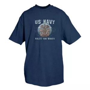 Fox 63-75 XXXL Us Navy Rules The Waves Men's T-shirt Navy - 3xl