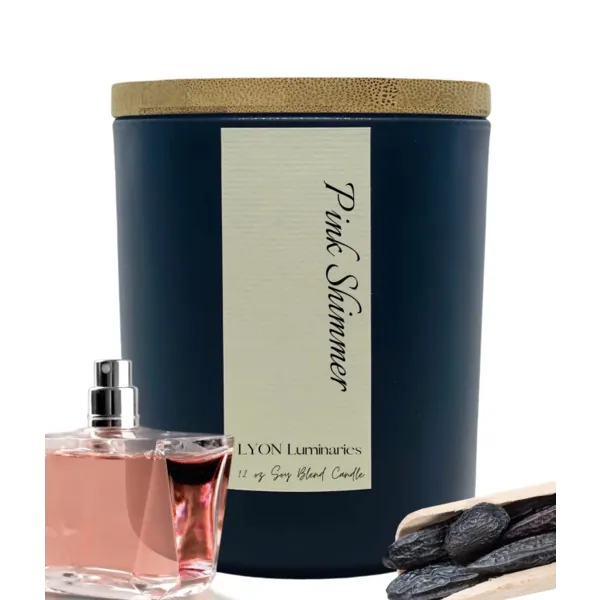 Lyon L-PS-1 Pink Shimmer Luxury Soy Blend Candle