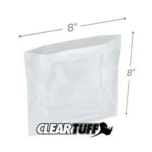 PB20808 | International Plastics Inc Clear Flat Poly Bags