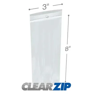 CZH20308 | International Plastics Inc Clear Zip Lock Top