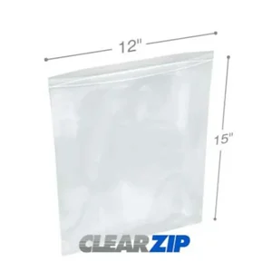 CZ41215 | International Plastics Inc 12x15 Inch 4 Mil Clear
