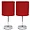 LT2007-RED-2PK | All The Rages Inc Modern Chrome Mini Table