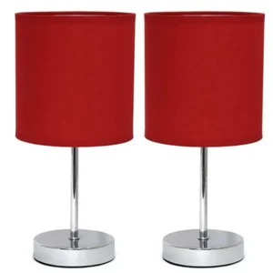 LT2007-RED-2PK | All The Rages Inc Modern Chrome Mini Table