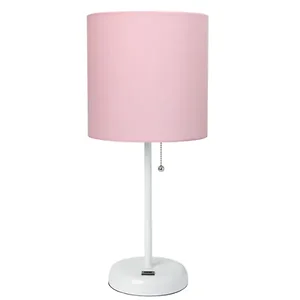 All The Rages Inc Stylish White Stick Lamp with USB