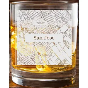 CTGSJCA | College Town Glasses College Town City Map Glass