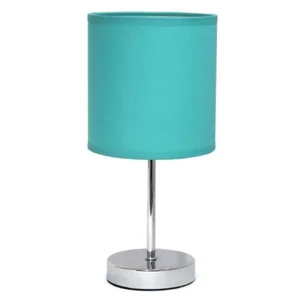 LT2007-BLU | All The Rages Inc Blue Fabric Shade Table Lamp