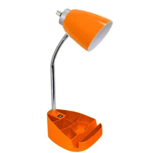 LD1056-ORG | All The Rages Inc Orange Gooseneck Desk Lamp