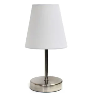 LT2013-WHT | All The Rages Inc Mini Sand Nickel Table Lamp